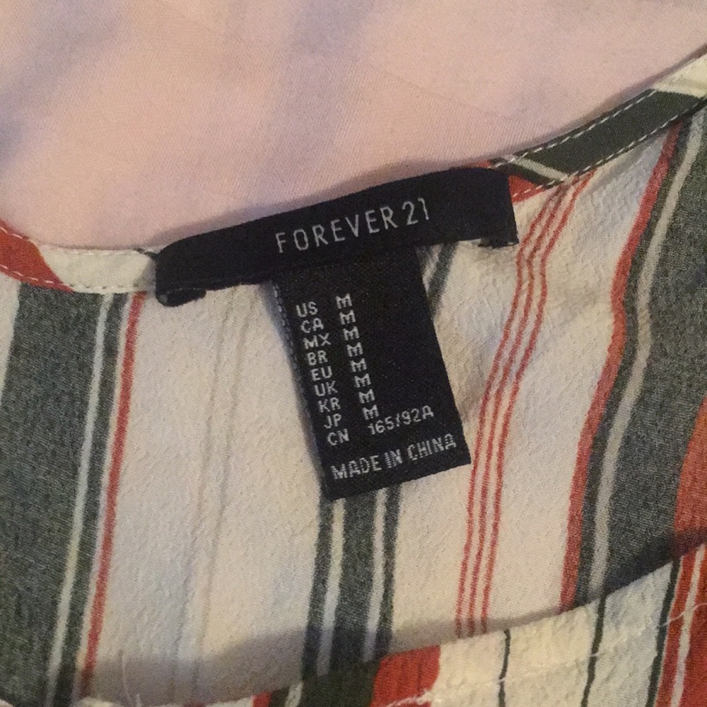 Striped Forever 21 Crop Top - Picture 3 of 4